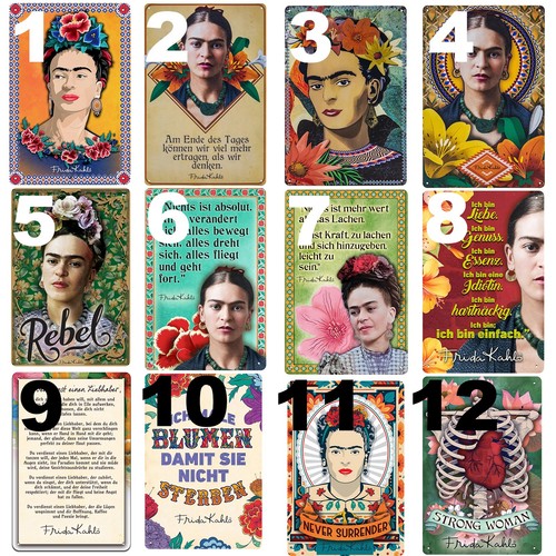 Frida kahlo blechschild - frida,